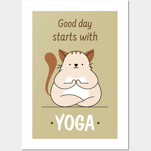 Start Your Day With YOGA Wall Art by VANARTEE